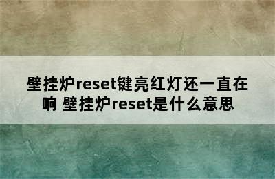 壁挂炉reset键亮红灯还一直在响 壁挂炉reset是什么意思